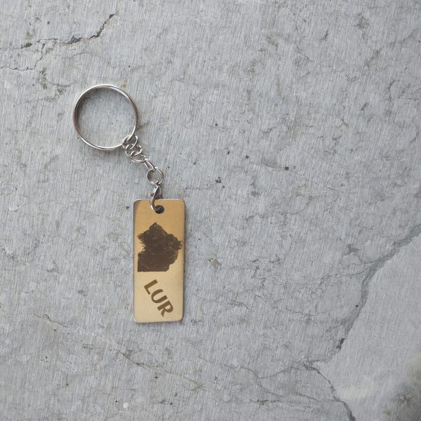 Llavero rectangular de acero personalizable