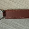 Llavero cuero marron oscuro Llavero de cuero sintético personalizable